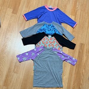 LulaRoe Girls baseball tee size 6